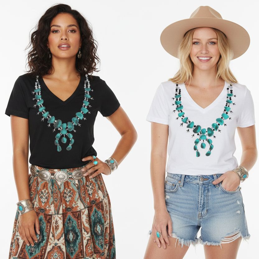Santa Fe Marketplace Squash Blossom Graphic T-Shirt Product Image: Squash Blossom Graphic T-Shirt