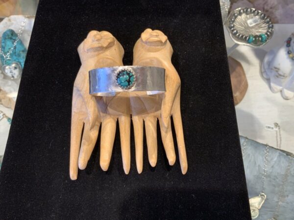 Product Image: Grace” Cuff Bracelet SS w/ Kingman Turquoise