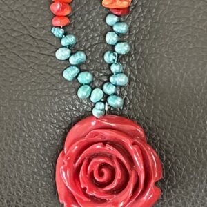 Product Image: Pearl and Bamboo Coral Long Necklace