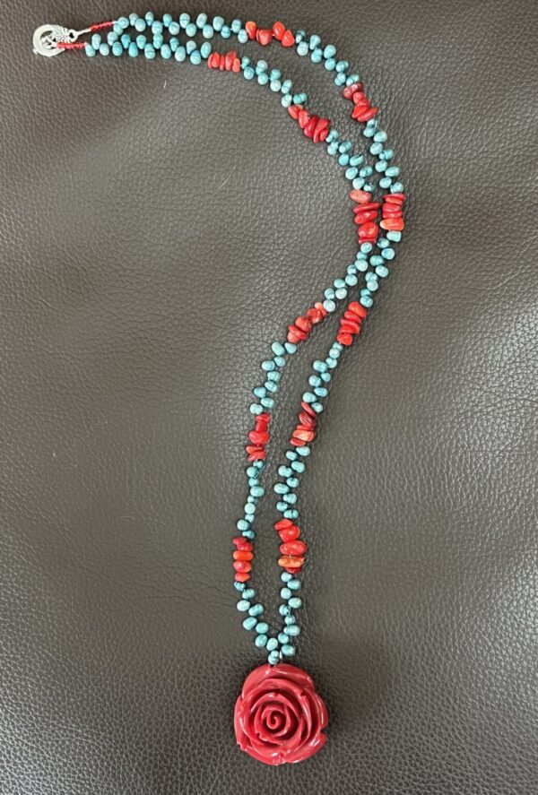 Product Image: Pearl and Bamboo Coral Long Necklace