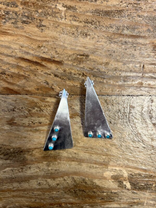 Product Image: Turquoise Sterling Triangle Post Earrings