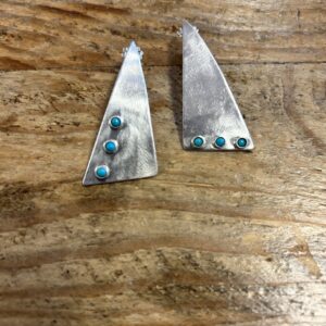 Product Image: Turquoise Sterling Triangle Post Earrings