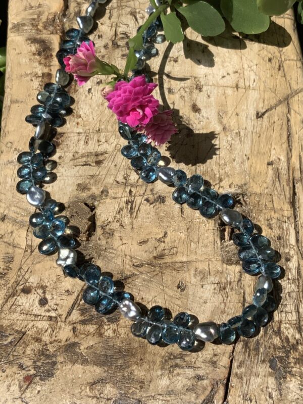 Product Image: Blue Topaz and Keshi Pearl Necklace