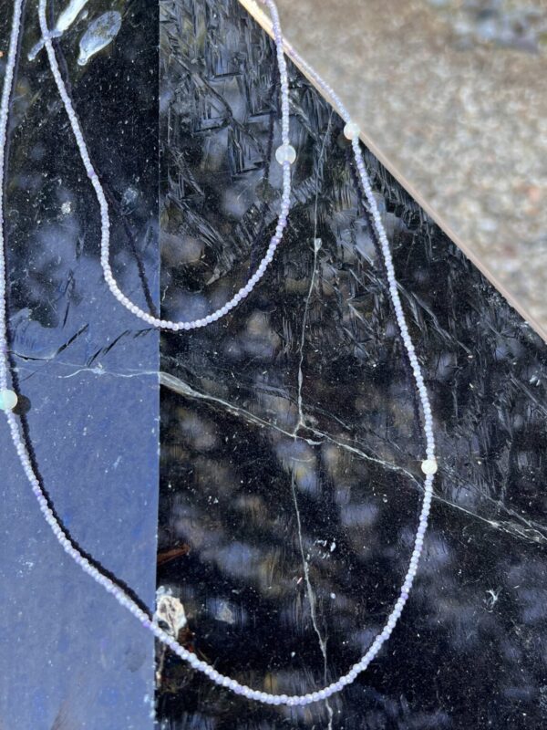Product Image: Purple Zircon, Opal, Amethyst, Quartz Point Necklace