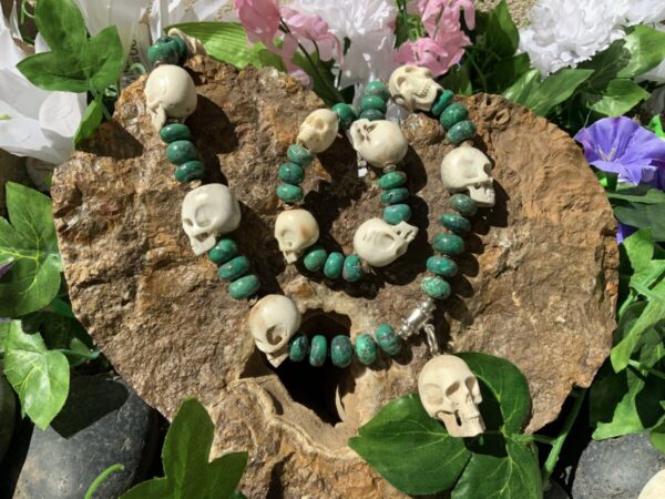Product Image: Emerald Valley Turquoise 13 Elk Antler Skull Necklace