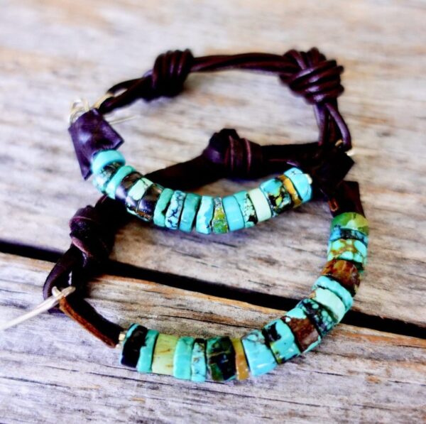 Product Image: Taos Leather & Turquoise Cuff