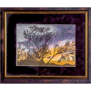 Product Image: “Santa Fe Sunset”, Original framed watercolor