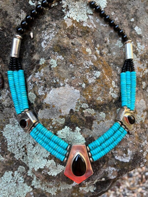 Product Image: Turquoise & Onyx Reversible Necklace