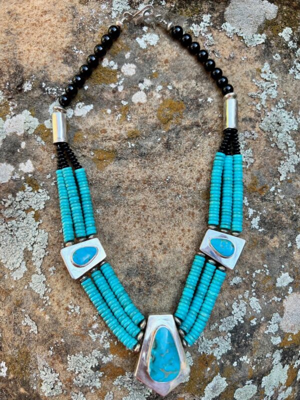Product Image: Turquoise & Onyx Reversible Necklace
