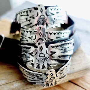 Product Image: Sterling & Leather Thunderbird Cuff