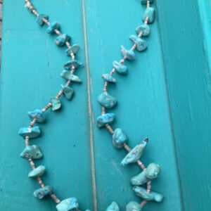Product Image: 24 inch Turquoise Vintage Nugget Shell Strand Necklace