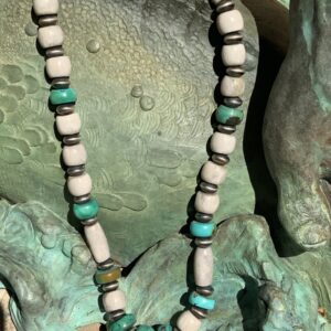 Product Image: Kingman Turquoise Elk Antler Navaho Beads Necklace