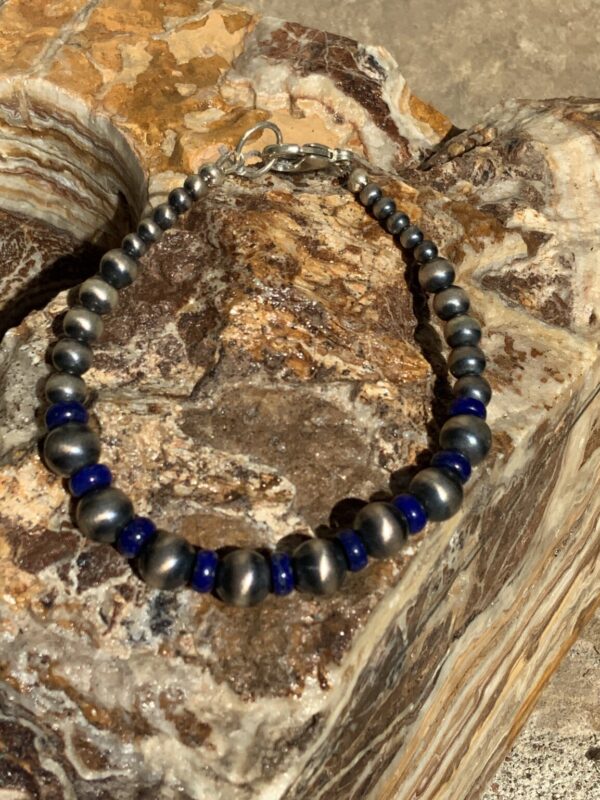 Product Image: Lapis Navaho Bead Bracelet