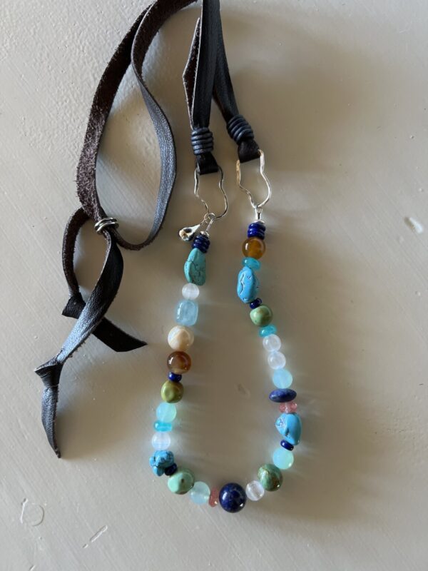 Product Image: Mixed Bead Leather Necklace