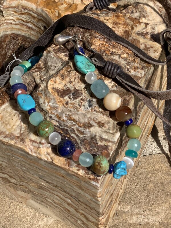Product Image: Mixed Bead Leather Necklace