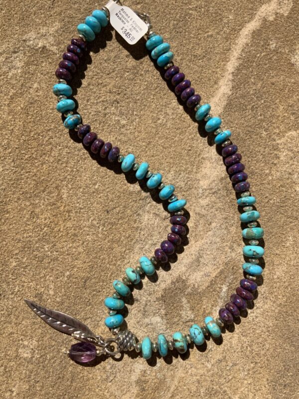Product Image: Mohave and Kingman Turquoise Feather Necklace