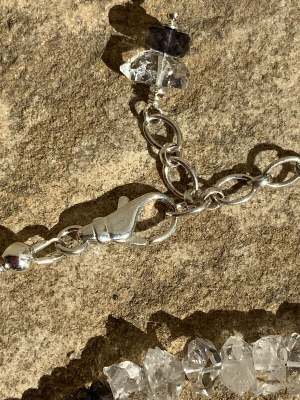 Product Image: Necklace Herkimer and Iolite w/ SS Beads and Clasp