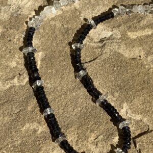 Product Image: Necklace Herkimer and Iolite w/ SS Beads and Clasp