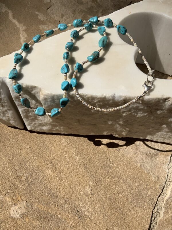 Product Image: Turquoise Vintage Nugget Shell Strand Necklace