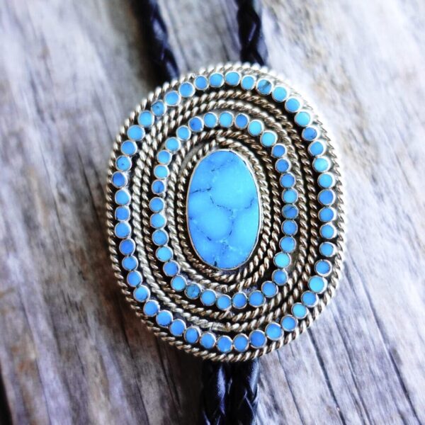 Product Image: Turquoise Cluster Bolo Tie