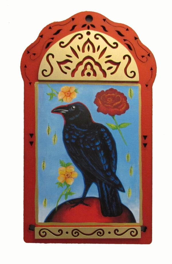 Product Image: “Raven Contemplating the Fragrance of Roses”