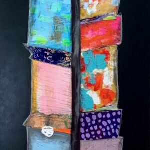 Product Image: Feather 60 – 36 x 12 inches – Mixed Media Painting