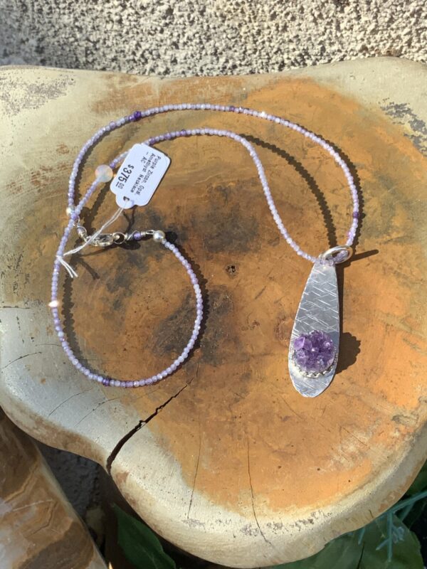 Product Image: Purple Zircon, Opal, Amethyst Necklace
