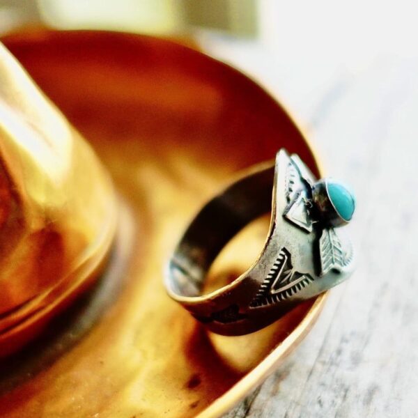 Product Image: Crossed Arrows & Turquoise Ring