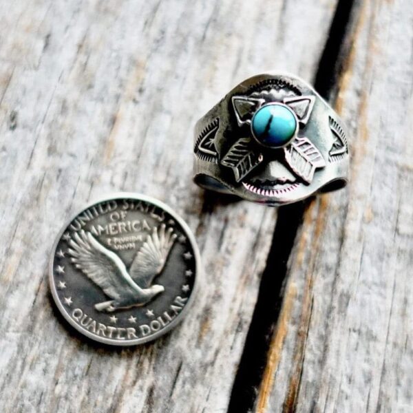 Product Image: Crossed Arrows & Turquoise Ring