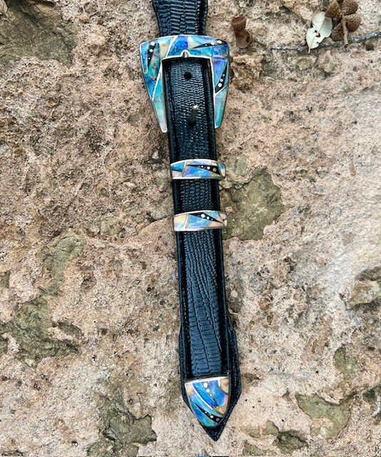 Product Image: Cultured Opal Handsome Belt Buckle Set