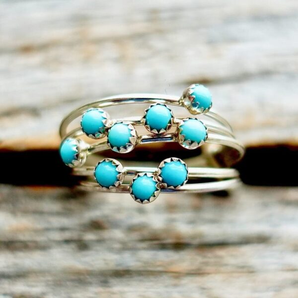 Product Image: Turquoise Dots Stack Ring
