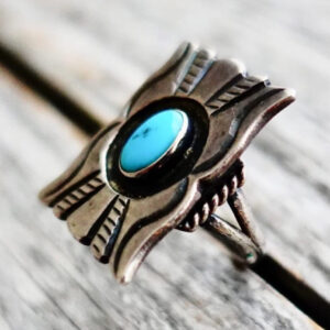 Product Image: Vintage Turquoise Shield Ring