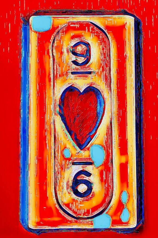 Product Image: “9 Heart 9” Graphics-Infused Photography – Metal Print