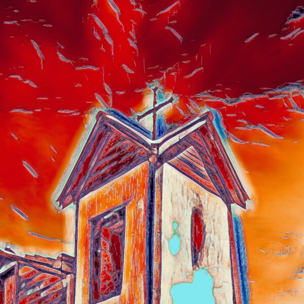 Product Image: “Chimayo Bell Tower” Graphics-Infused Photography – Metal Print