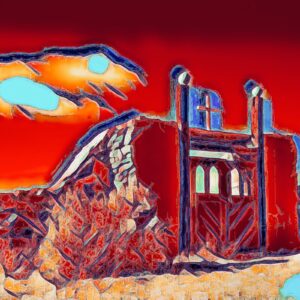 Product Image: “Galisteo Cemetery #2“ Graphics-Infused Photography – Metal Print