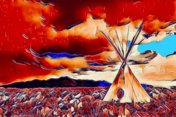 Product Image: “Teepee #1” Graphics-Infused Photography – Metal Print