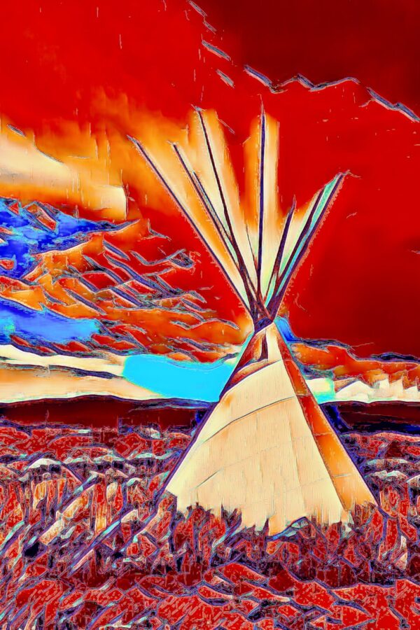 Product Image: “Teepee #2” Graphics-Infused Photography – Metal Print