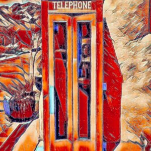 Product Image: “Telephone Booth” Graphics-Infused Photography – Metal Print