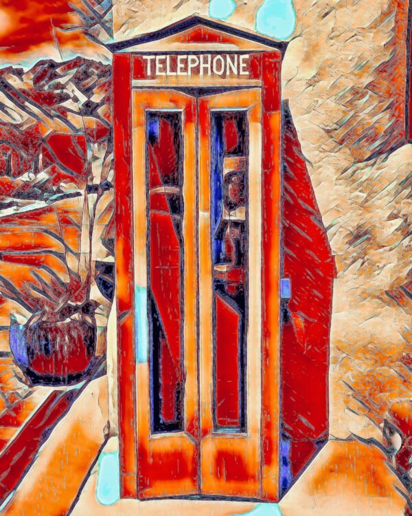 Product Image: “Telephone Booth” Graphics-Infused Photography – Metal Print