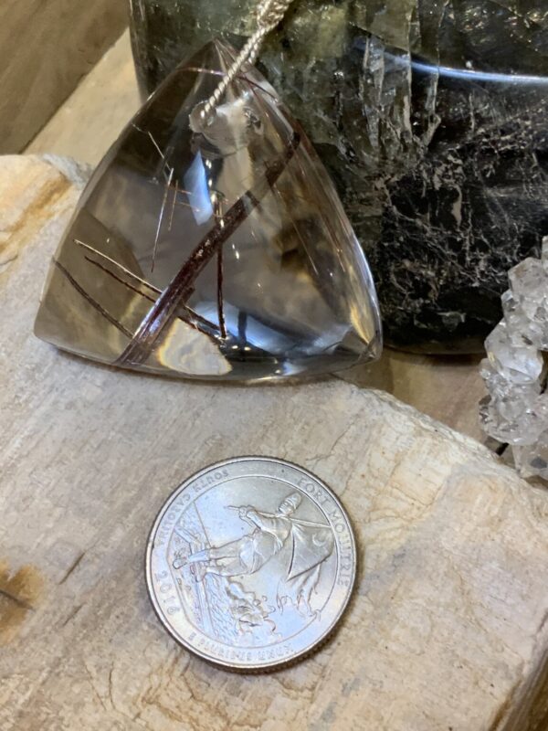 Product Image: Necklace Herkimer Diamond w/Rutilated Quartz Pendant & SS