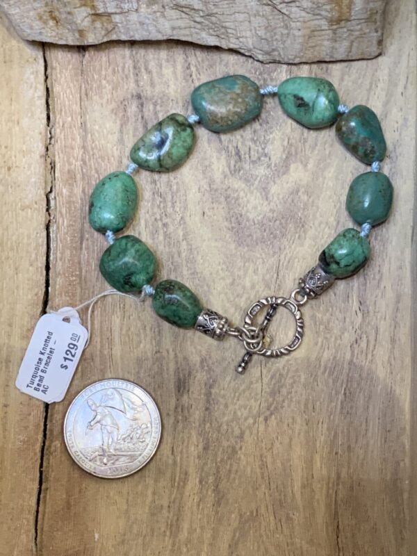 Product Image: Turquoise Knotted Bead Bracelet