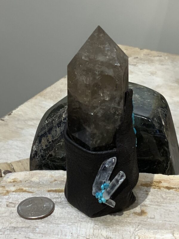 Product Image: Wrapped Large Smokey Quartz Crystal w/ Turq & Onyx
