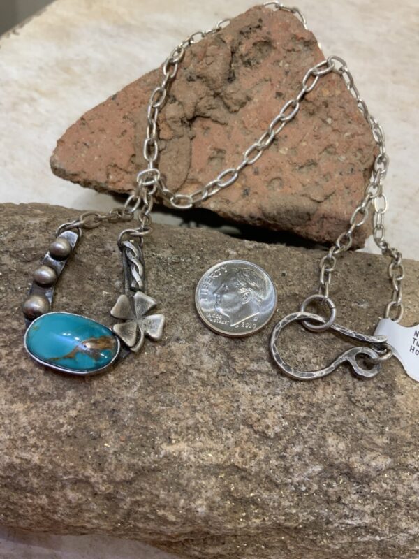 Product Image: Necklace Fox Turquoise Horseshoe on SS Chain