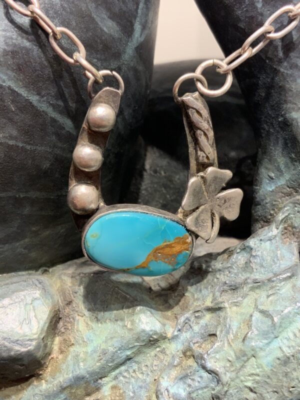 Product Image: Necklace Fox Turquoise Horseshoe on SS Chain