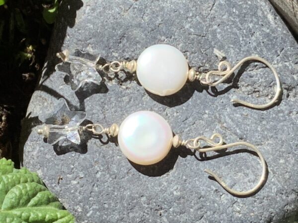 Product Image: Earrings Coin Pearl and Swarovski Star