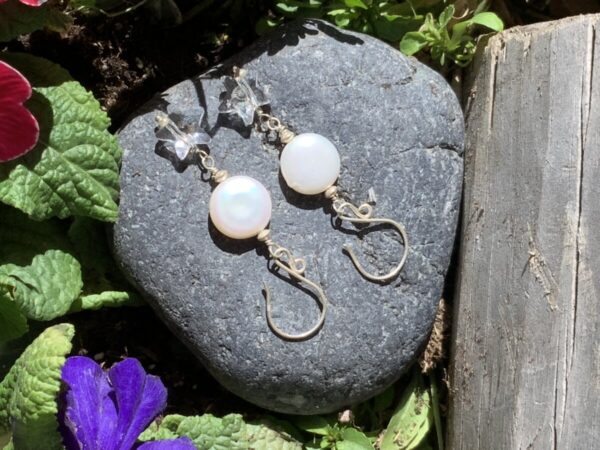 Product Image: Earrings Coin Pearl and Swarovski Star