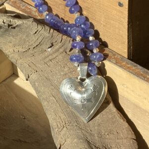 Product Image: Necklace Tanzinite & Sterling Silver with SS Heart