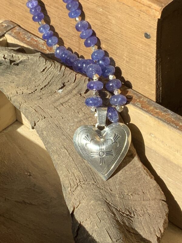 Product Image: Necklace Tanzinite & Sterling Silver with SS Heart