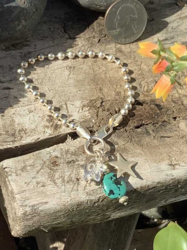 Product Image: Sterling Silver Ball Bead and Charm Bracelet