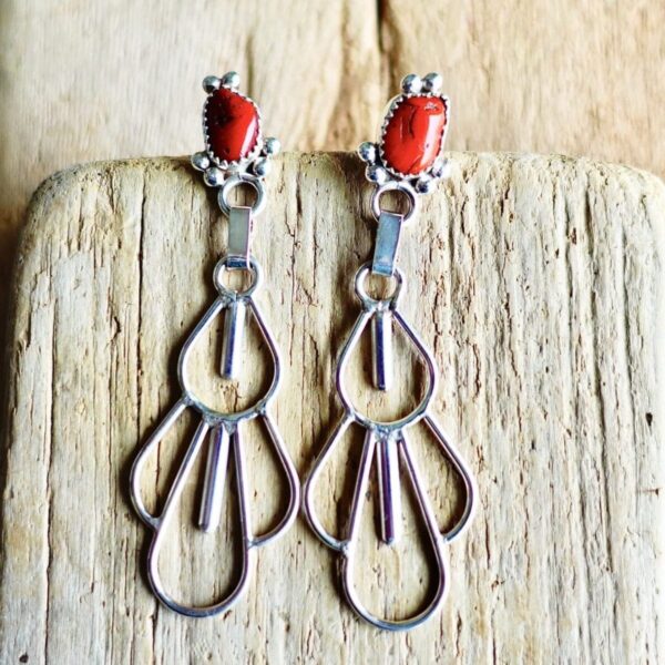 Product Image: Red Coral Drop Earrings
